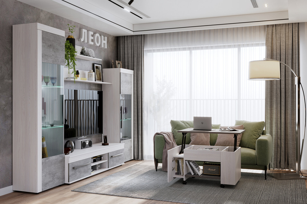 Стенки для гостиной, Гостиная модульная Леон. Комплект 1