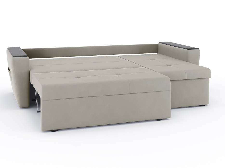 Диваны угловые в гостиную, Диван-кровать угловой Дубай Майами еврокнижка трехсекционная, велюр