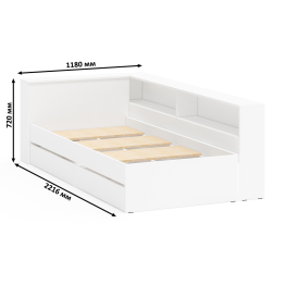 Столик косметический с лампочками 110 и Ксения 900 односпальная кровать с ящиками и прикроватным блоком