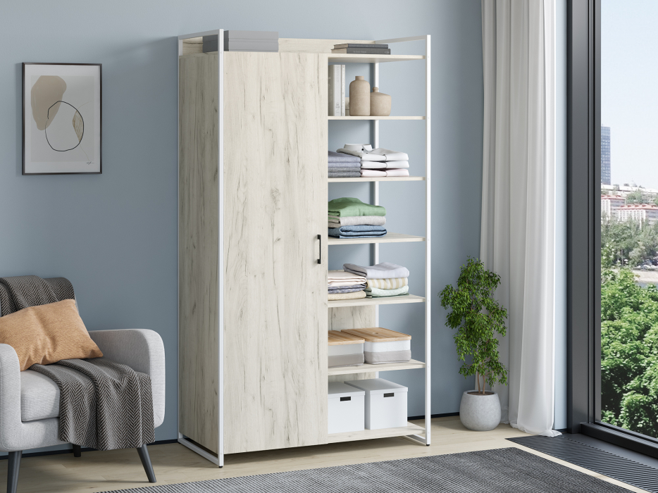 Шкафы одностворчатые, Шкаф Urban Лофт 02 Белый