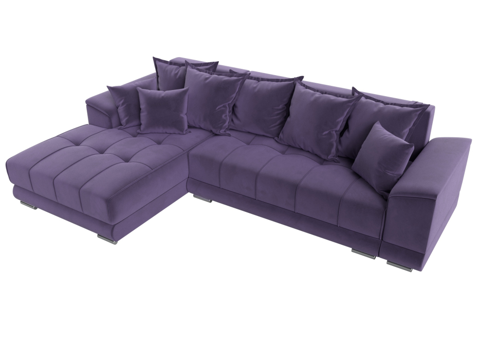 Диваны угловые в гостиную, Угловой диван НордСтар левый угол, велюр