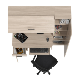 Комплект из компьютерного кресла и компьютерного стола Aльфа кресло чёрное