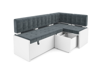 Диван угловой кухонный Ганновер (Велюр) 205х82х130 см