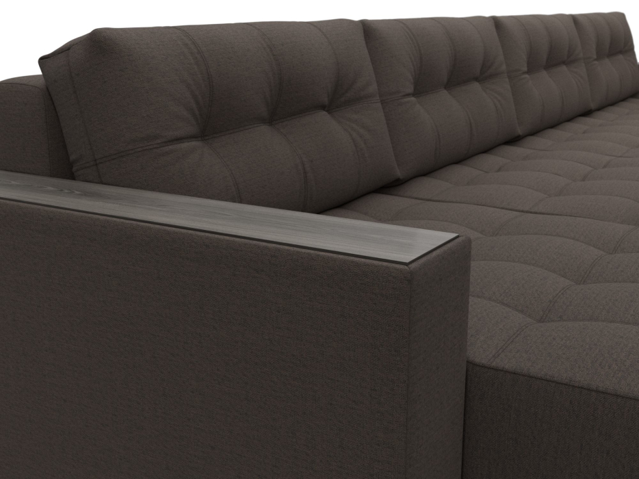 Дизайнерские диваны для гостиной, Диван П-образный с декором Лига-049 НПБ Лонг, рогожка Амур