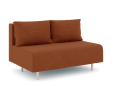 Дизайнерские диваны для гостиной, Диван прямой нераскладной Милли мини 2-х  местный без подлокотников, велюр