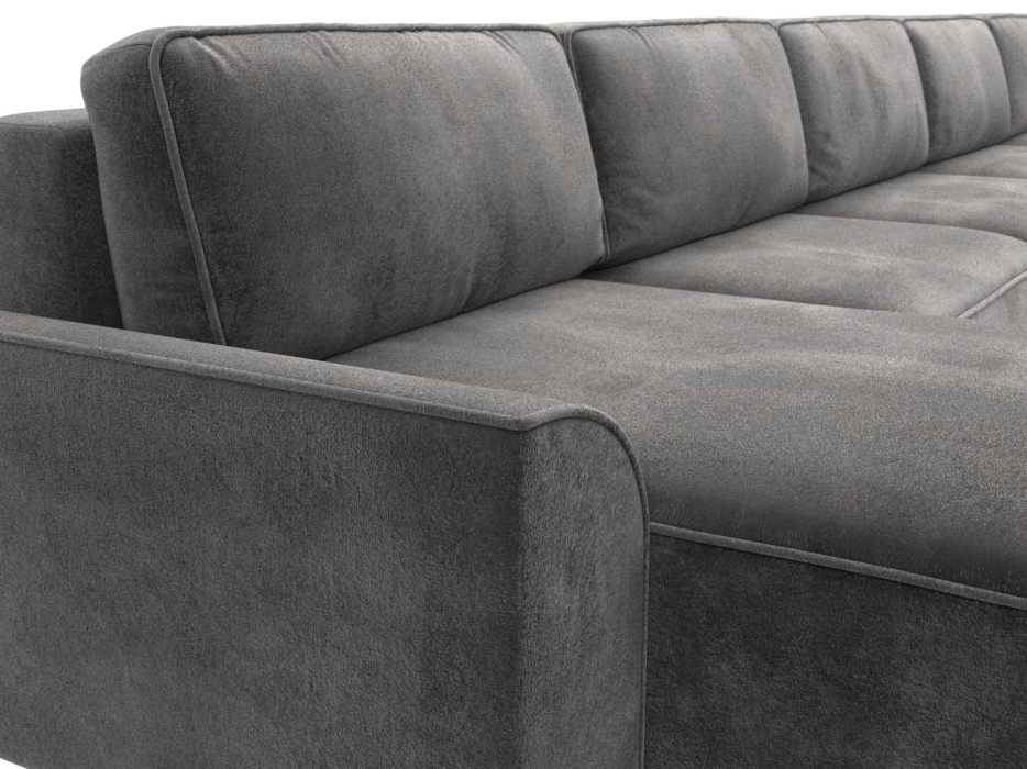 Диваны еврокнижки, Диван П-образный Лига-048 НПБ МегаЛонг, велюр TOWER