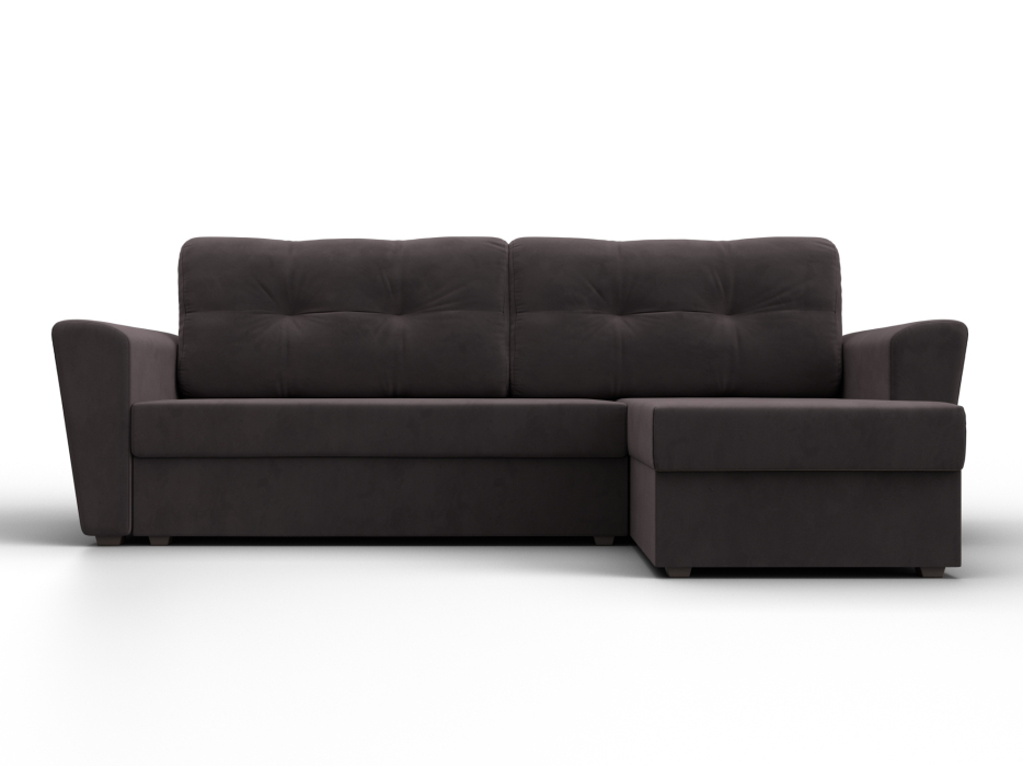 Диваны угловые в гостиную, Угловой диван Амстердам Лайт правый угол, велюр