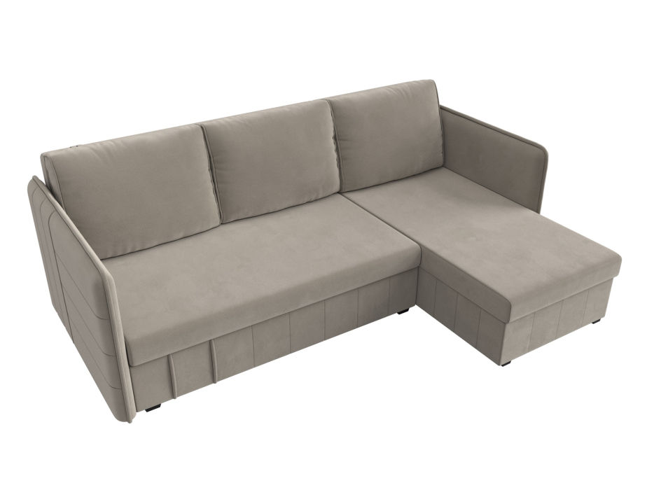 Диваны угловые в гостиную, Диван угловой Слим универсальный угол, микровельвет