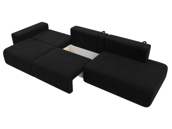 Диван прямой Лига-036 Модерн Лонг подлокотник слева, микровельвет