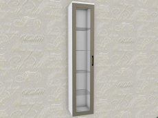 Стеклянные, Модульная система Грейс Шкаф ШК-5064  Снежный Ясень