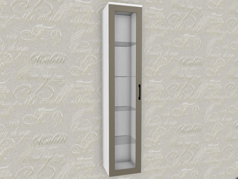 Стеклянные, Модульная система Грейс Шкаф ШК-5064  Снежный Ясень