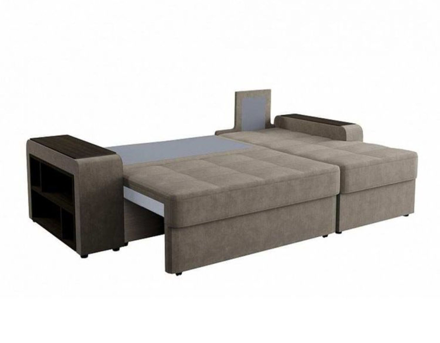 Диваны угловые в гостиную, Диван-кровать угловой Дубай еврокнижка Велюр