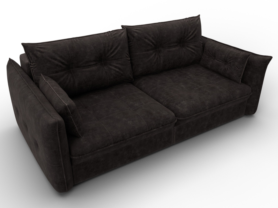 Диваны еврокнижки, Диван прямой Лига-100 НПБ, велюр BRUT