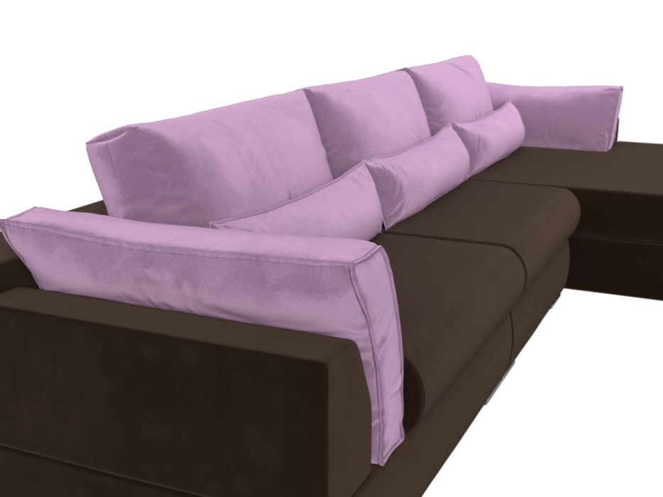 Диваны угловые в гостиную, Угловой диван Пекин Long угол правый, НПБ, микровельвет