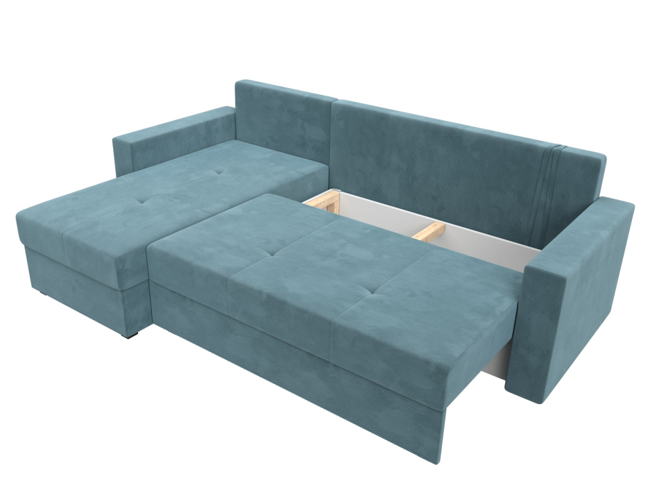 Диваны угловые в гостиную, Диван угловой Верона Лайт левый угол, велюр