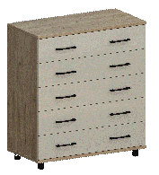 Комоды, Модульная система Грейс Комод КМ-5021  Гикори Джексон Светлый