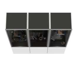 Горка в гостиную с с тремя стеклянными дверками Сидней 13.201