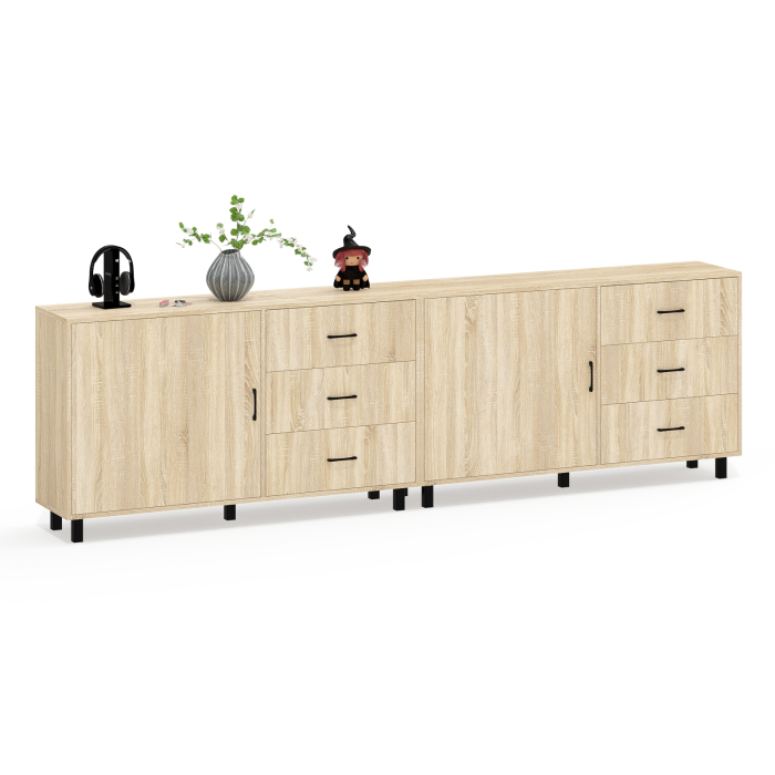 Комоды, Тумба-комод с двумя дверками и шестью ящиками 122-1504