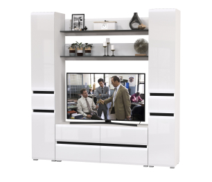 Два пенала с ящиком с двумя полочками и ТВ-тумбой Сидней