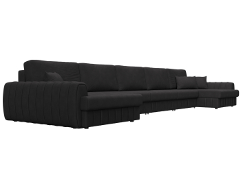 Диван П-образный Лига-057 НПБ МегаЛонг, замша JOLY