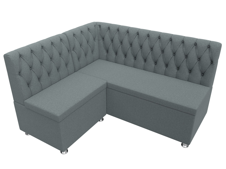 Кухонные уголки, Диван кухонный угловой Мирта левый угол, рогожка Амур