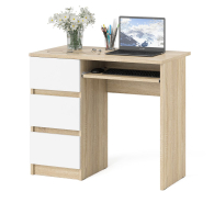 Детские столы, Стол компьютерный три ящика Мори МС-6 левый