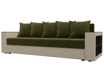 Диван прямой Дубай Лайт, микровельвет/экокожа