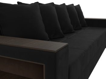 Диван прямой Дубай Лайт полки слева, микровельвет