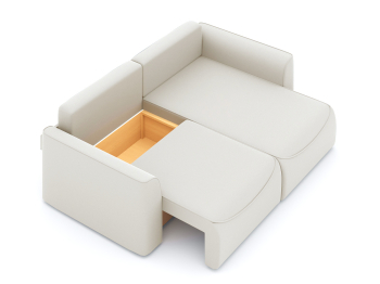 Диван-кровать угловой Рафаэль еврокнижка НПБ, велюр