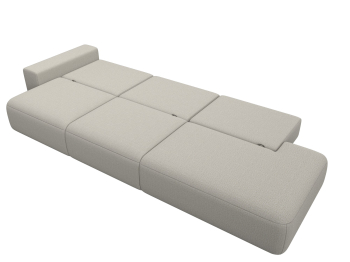 Диван прямой Лига-036 НПБ Модерн Лонг подлокотник слева, рогожка Амур