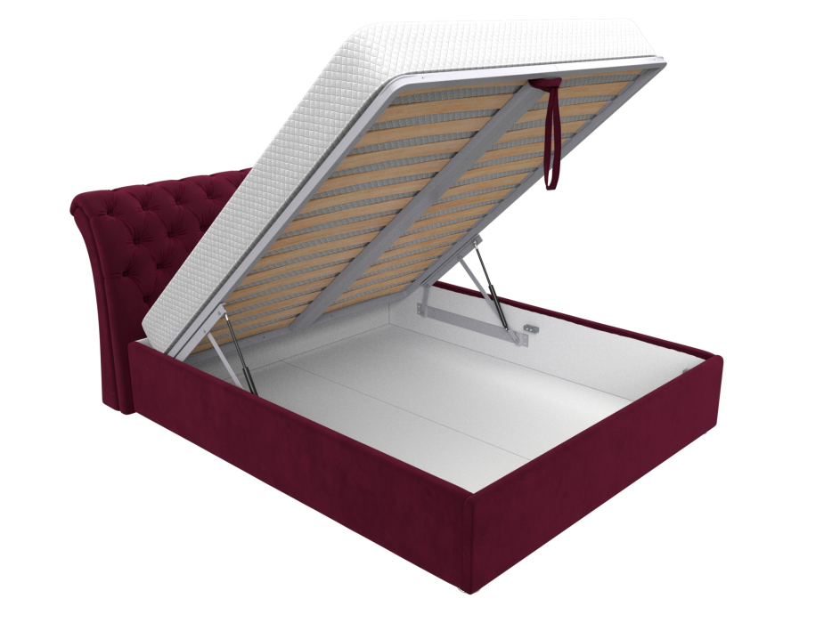 Мягкая кровать, Кровать интерьерная Сицилия 160, микровельвет