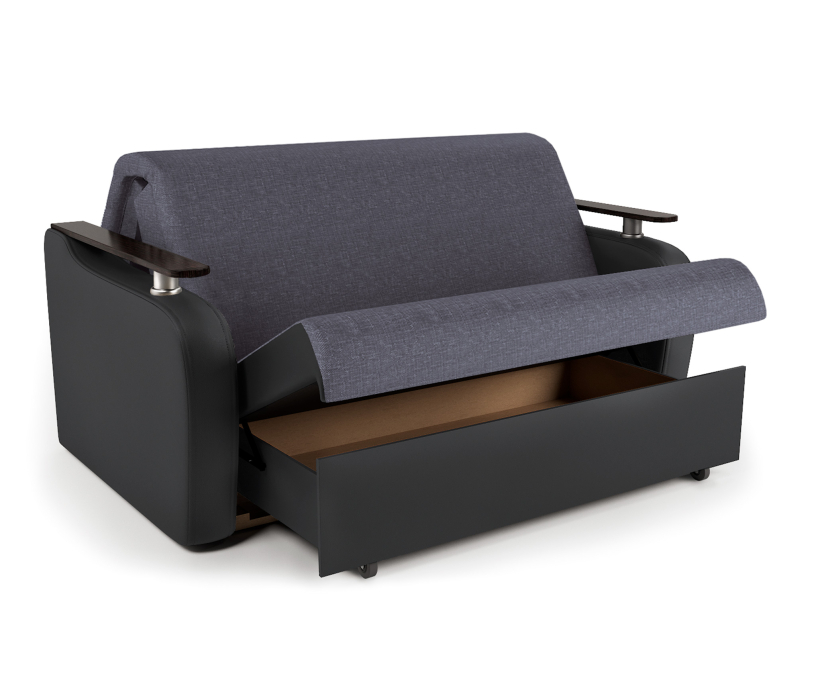 Диваны с ящиком для белья, Диван-кровать Гранд Д 100, рогожка/ экокожа