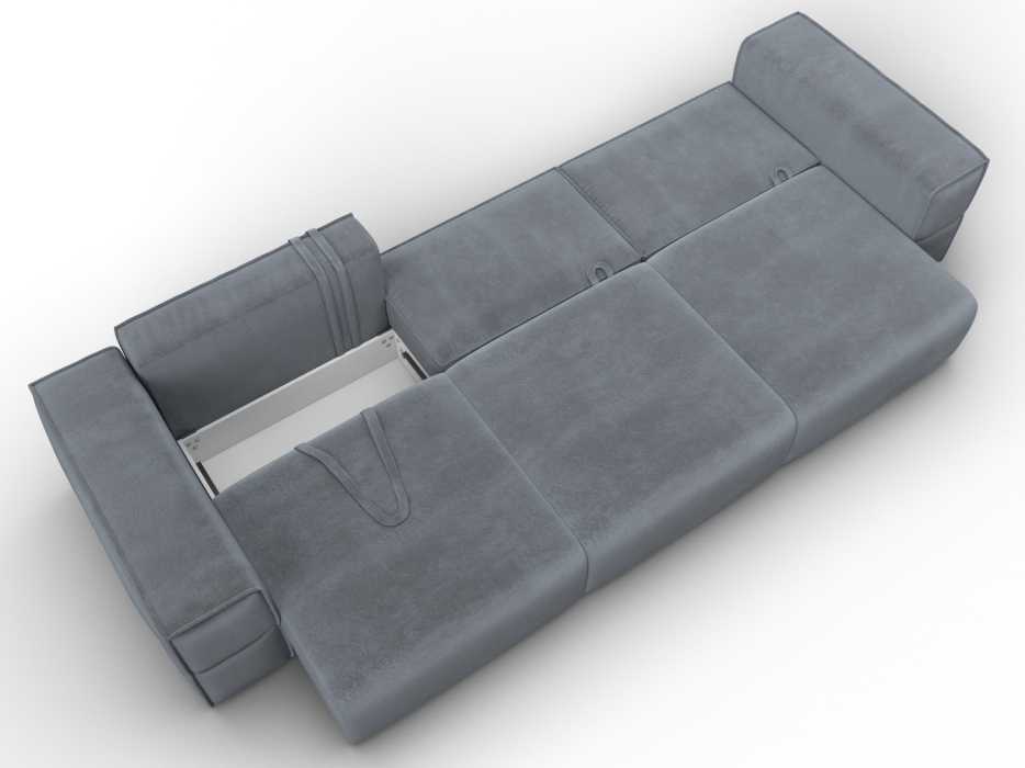 Диваны еврокнижки, Диван прямой Лига-058 НПБ Лонг, велюр TOWER