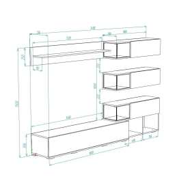 Гостиная Рига ГС-01, Каньон/графит