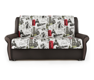 Диван-кровать Аккорд М 100, велюр/экокожа