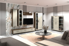 Стенки для гостиной, Модульная гостиная Грейс композиция 4  Гикори Джексон Темный