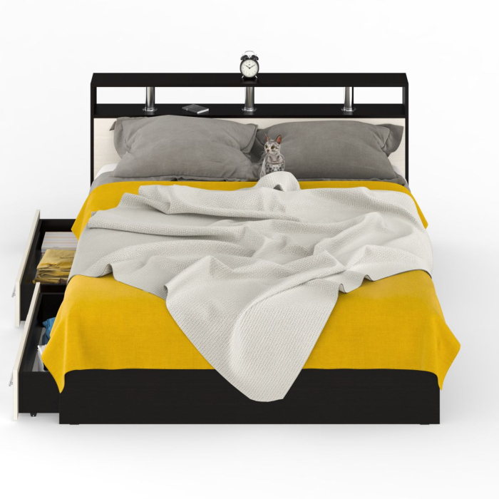 Двуспальные, Кровать Камелия 1600 с ящиками