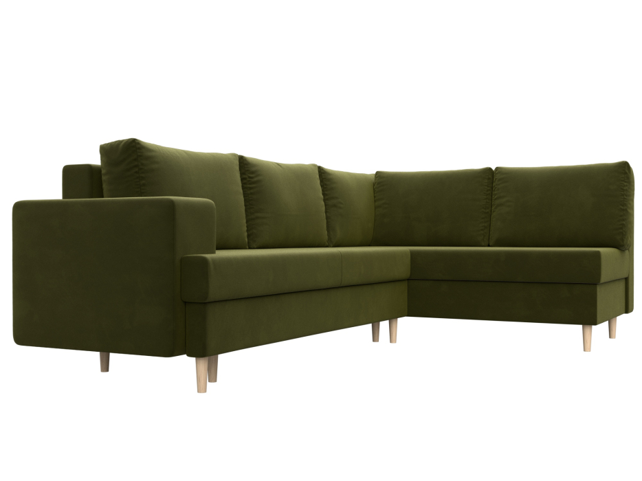 Диваны угловые в гостиную, Диван угловой Сильвана правый угол, микровельвет