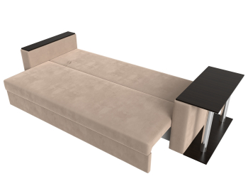 Диван прямой Атланта со столом справа, велюр