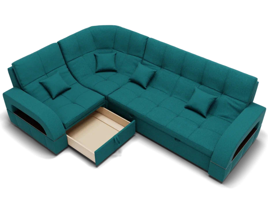 Диваны угловые в гостиную, Модульный диван Майами-3,микровелюр,антивандальная и водостойкая ткань,венеция