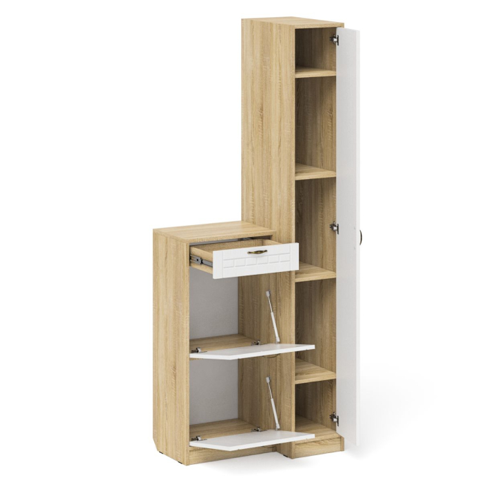 Прихожие, Обувница П-6 с пеналом П-6-500 фрезеровка прованс