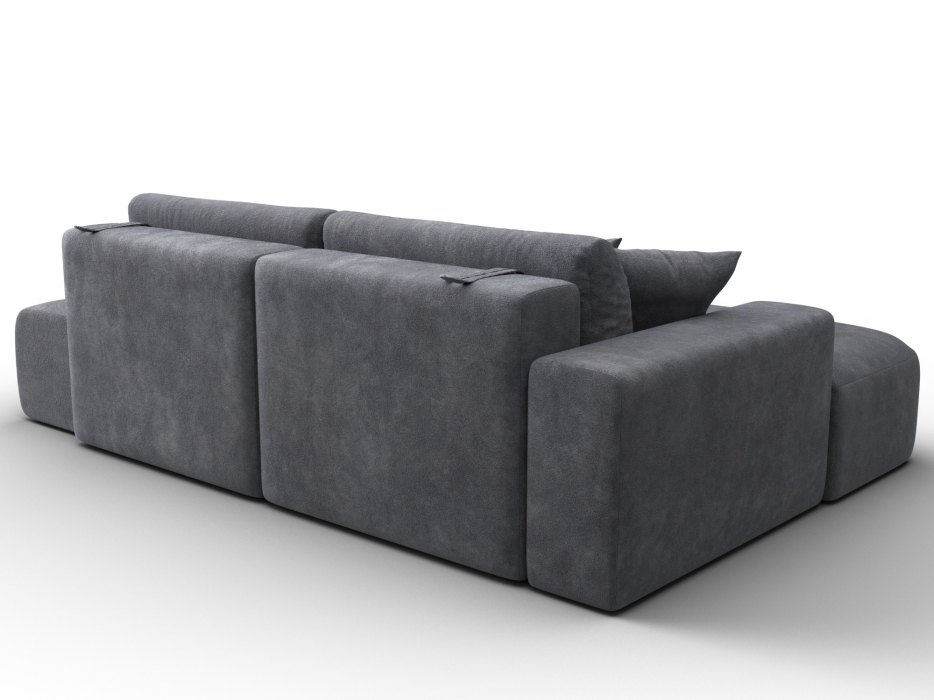 Диваны угловые в гостиную, Диван угловой Лига-036 НПБ Модерн левый угол, велюр BRUT