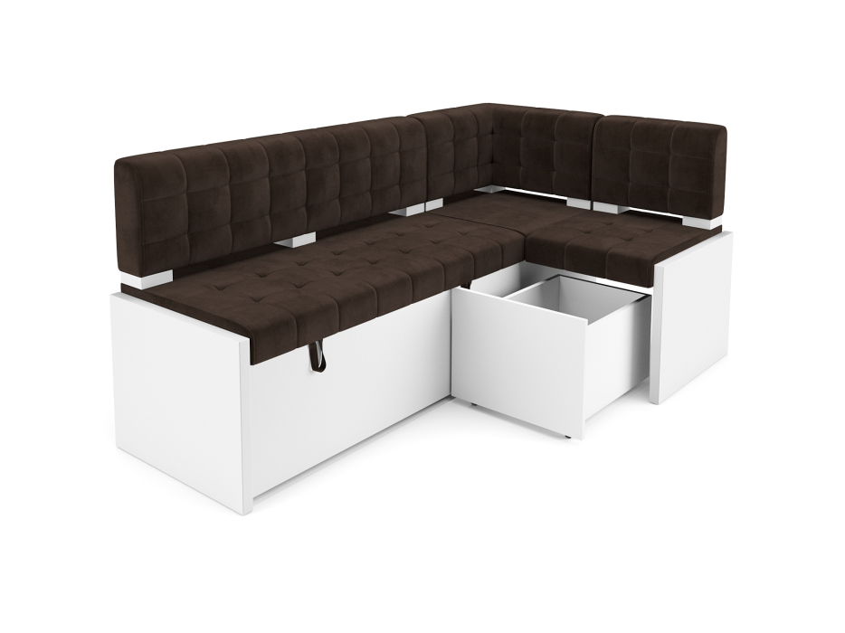 Кухонные уголки, Диван угловой кухонный Ганновер (Велюр) 205х82х130 см