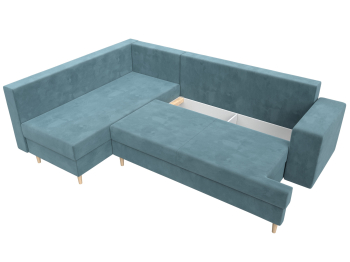 Диван угловой Сильвана левый угол, велюр