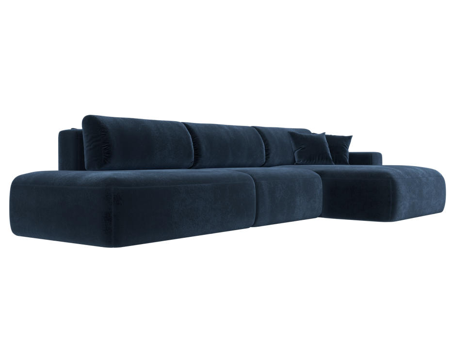 Диваны угловые в гостиную, Диван угловой Лига-036 НПБ Модерн Лонг правый угол, велюр TOWER