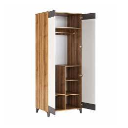 Шкаф двухдверный Гринвич мод. 8, авелано, белый, темно-серый