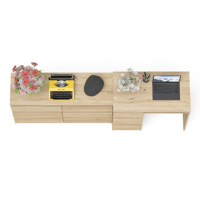 Домашние кабинеты, Комод Мори МК1200 6-ть ящиков со столом компьютерным МС-6 левым