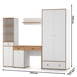Молодёжная мебельная стенка Вуди № 22