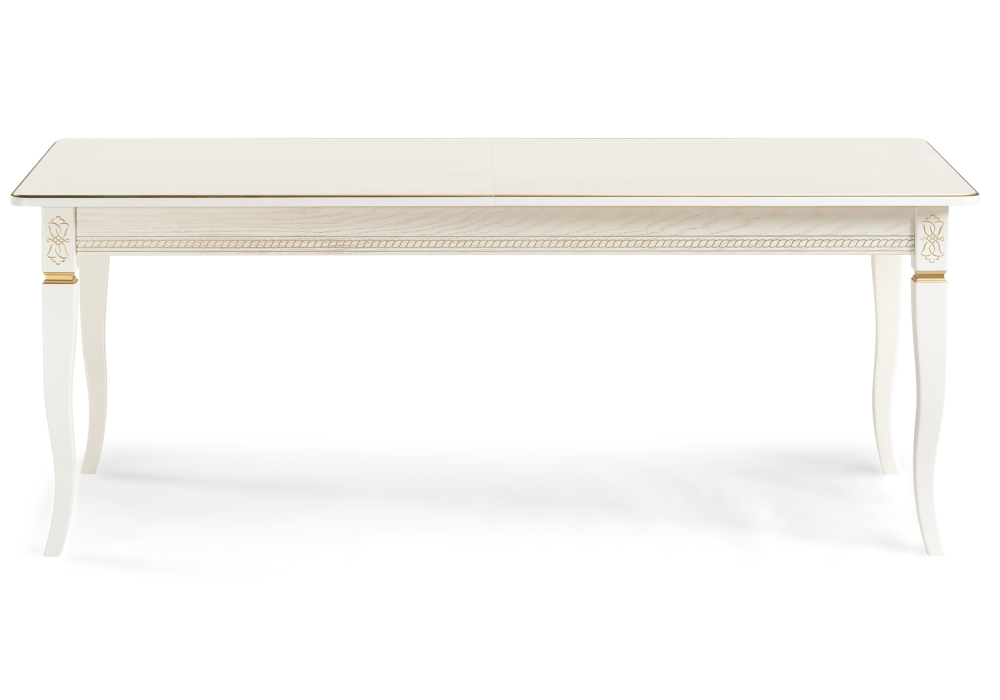 Обеденные столы, Стол деревянный Балмет молочный/золото