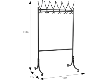 Вешалка гардеробная Мебелик на колесах М 11